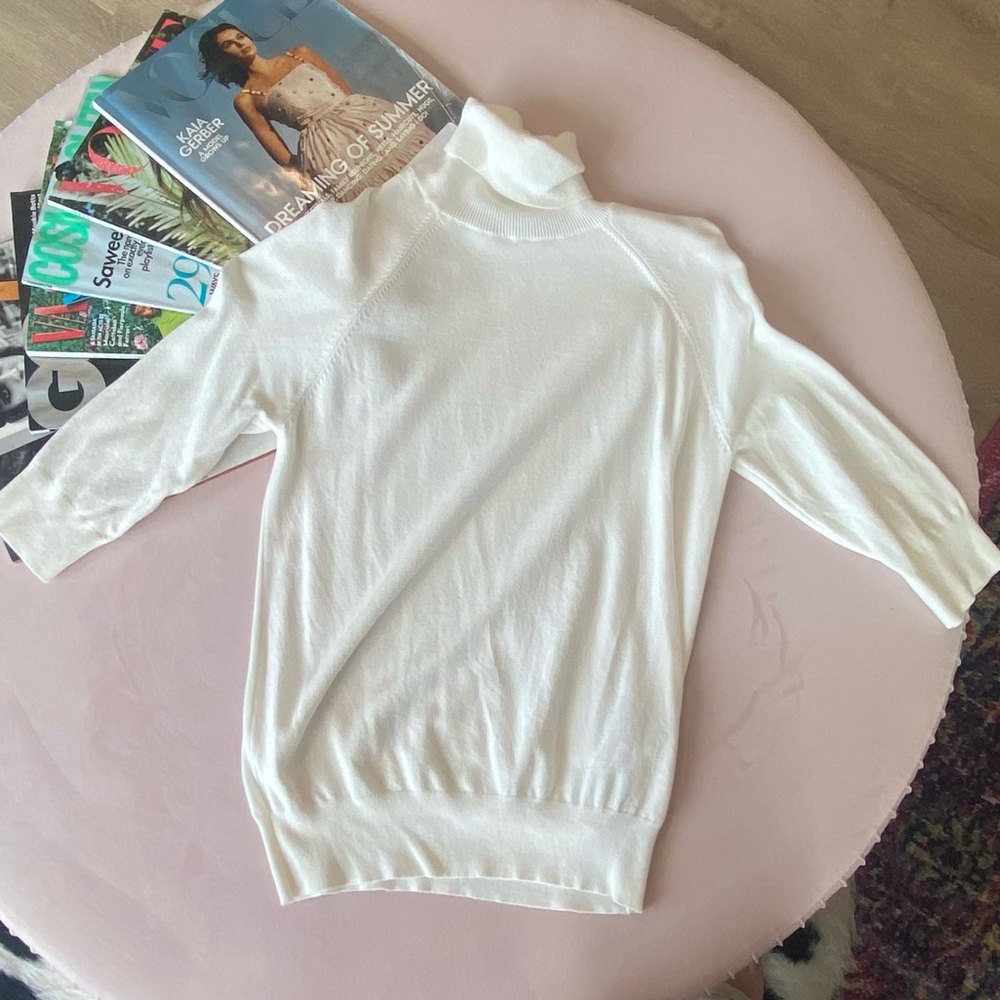 Zara Cream Turtle Neck Top